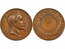 France Fat Animal Competition, Napoleon III, Copper Medal - 1870