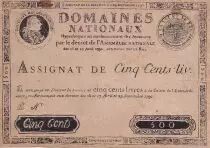 France FAUX 500 Livres - 1790 - Louis XVI