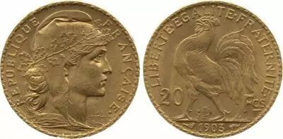 France France 20 Francs Marian - Rooster 1903