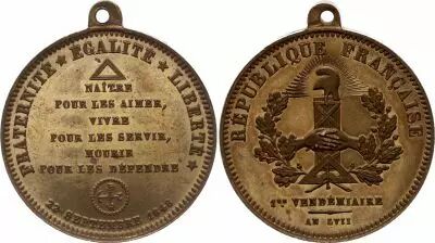 France Freemasonry - Republican new year - 1848