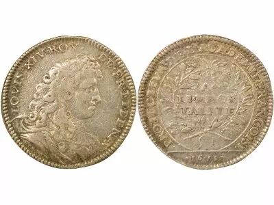 France French Academy, Louis XIV - Silver Token - 1673