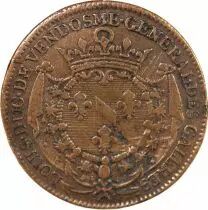 France Galeres Royales, Louis Joseph De Bourbon, Duc De Vendome - Jeton Cuivre 1705