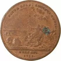 France Galères Royales, Louis XV  Jeton Cuivre 1717