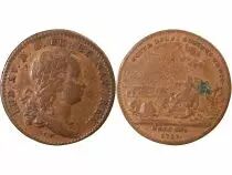 France Galères Royales, Louis XV  Jeton Cuivre 1717