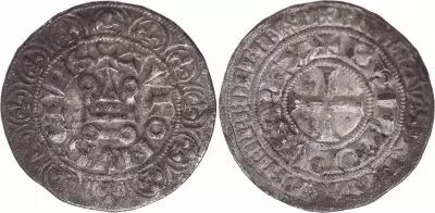 France Gros Tournois, � l\'O Rond - Philippe IV - 1290-1295 - Argent - 3�me ex