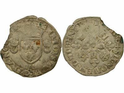 France Henri II - Douzain aux Croissants - 1550 A Paris