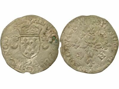 France Henri II - Douzain aux Croissants - 1551 D Lyon