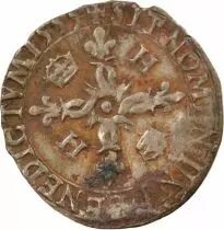 France Henri II - Douzain aux Croissants - 1555 H La Rochelle