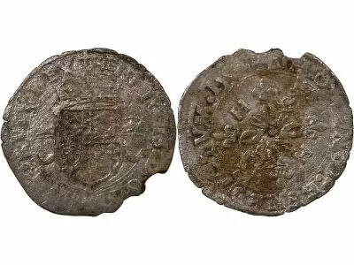France HENRI II - DOUZAIN DU DAUPHINE AUX CROISSANTS, 2nd TYPE 1552 Z GRENOBLE