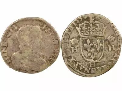 France Henri II - Silver Teston, in the name of Henri II, Type 1 - 1559 H La Rochelle