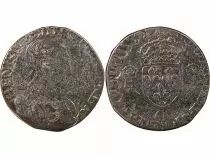 France HENRI II - TESTON A LA TETE NUE, 1er TYPE 1554 G POITIERS