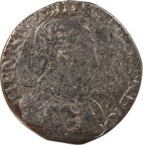France HENRI II - TESTON A LA TETE NUE, 1er TYPE 1554 G POITIERS