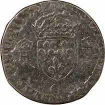 France HENRI II - TESTON A LA TETE NUE, 1er TYPE 1554 G POITIERS