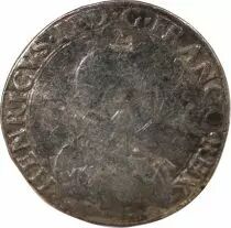 France HENRI II - TESTON A LA TETE NUE, 1er TYPE 1558 B ROUEN
