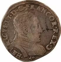 France Henri II - Teston Argent 1561 L Bayonne - 2E Type