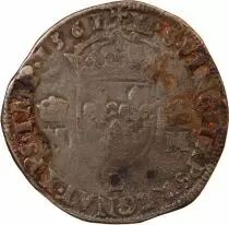 France Henri II - Teston Argent 1561 L Bayonne - 2E Type