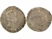 France Henri III - 1/2 Franc Argent au Col Plat - 1578 I Limoges