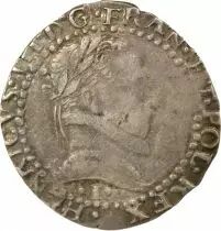 France Henri III - 1/2 Franc Argent au Col Plat - 1578 I Limoges