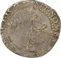 France Henri III - 1/2 Franc Argent au Col Plat - 1578 I Limoges