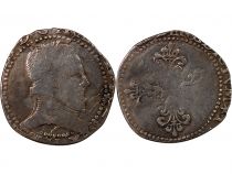 France HENRI III - 1/2 FRANC AU COL PLAT (1578) H LA ROCHELLE