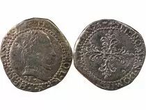 France HENRI III - 1/2 FRANC AU COL PLAT 1578 I LIMOGES