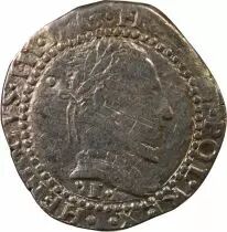 France HENRI III - 1/2 FRANC AU COL PLAT 1578 I LIMOGES