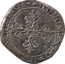 France HENRI III - 1/2 FRANC AU COL PLAT 1578 I LIMOGES
