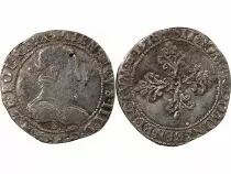 France HENRI III - 1/2 FRANC AU COL PLAT 1578 S TROYES