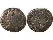 France HENRI III - 1/2 FRANC AU COL PLAT 1578 T NANTES