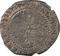 France HENRI III - 1/2 FRANC AU COL PLAT 1579 I LIMOGES