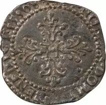 France HENRI III - 1/2 FRANC AU COL PLAT 1580 I LIMOGES