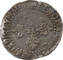 France HENRI III - 1/2 FRANC AU COL PLAT 1581 I LIMOGES