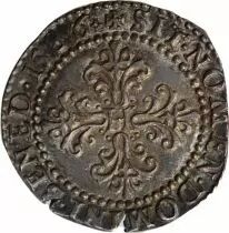 France Henri III - 1/2 Silver Franc - 1586 G Poitiers