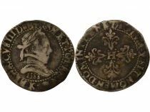 France Henri III - 1/2 Silver Franc, with Flat Collar - 1588 K Bordeaux