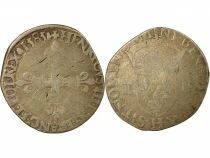 France Henri III - 1/4 Ecu Argent - 1585 H La Rochelle