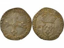France Henri III - 1/4 Ecu Argent, Croix de Face - 1582 9 Rennes