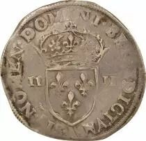 France Henri III - 1/4 Ecu Argent, Croix de Face - 1585 A Paris