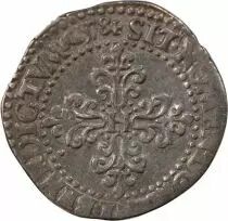 France HENRI III - 1/4 FRANC AU COL PLAT ARGENT 1578 A PARIS
