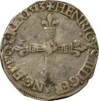 France Henri III - 1/4 Silver Ecu - 1583 T Nantes