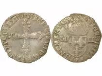 France Henri III - 1/4 Silver Ecu - 1584 F Angers