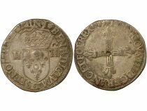 France Henri III - 1/4 Silver Ecu - 1589 T Nantes