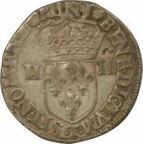 France Henri III - 1/4 Silver Ecu - 1589 T Nantes