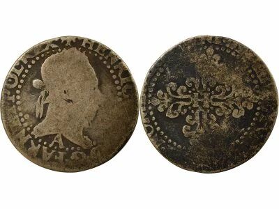 France Henri III - 1/4 Silver Franc, with Flat Collar - 1577 / 1578 A Paris