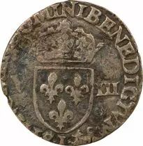 France Henri III - 1/8 Ecu Argent - 1589 L Bayonne