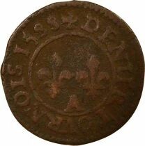 France Henri III - Denier Tournois - 1588 A Paris