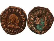 France Henri III - Denier Tournois 1586 T Nantes R5