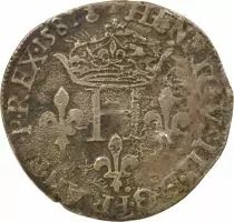 France Henri III - Double sol parisis - 1581 O Riom R5