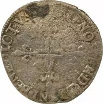 France Henri III - Double sol parisis - 1581 O Riom R5