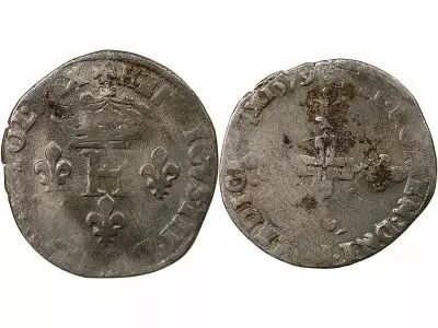 France HENRI III - DOUBLE SOL PARISIS, 2nd TYPE 1579 A PARIS