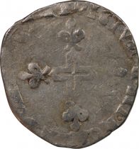 France HENRI III - DOUBLE SOL PARISIS, 2nd TYPE 1583, VILLENEUVE-LES-AVIGNON